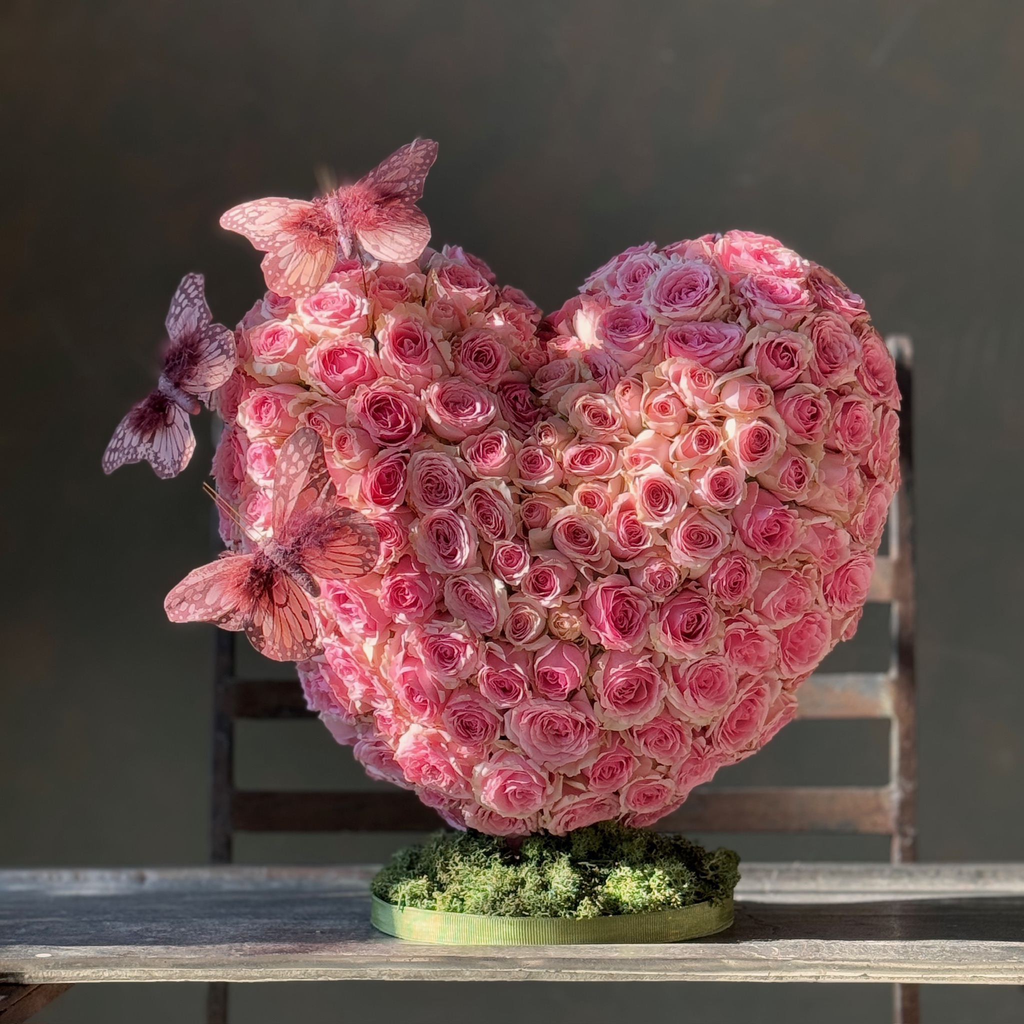 Coeur No:2 Blush | Pembe Gül Kalp Aranjman 3d — LABRYS Karia Yankıları Koleksiyonu koleksiyonu No.1 — Lisan-ı Ezhar