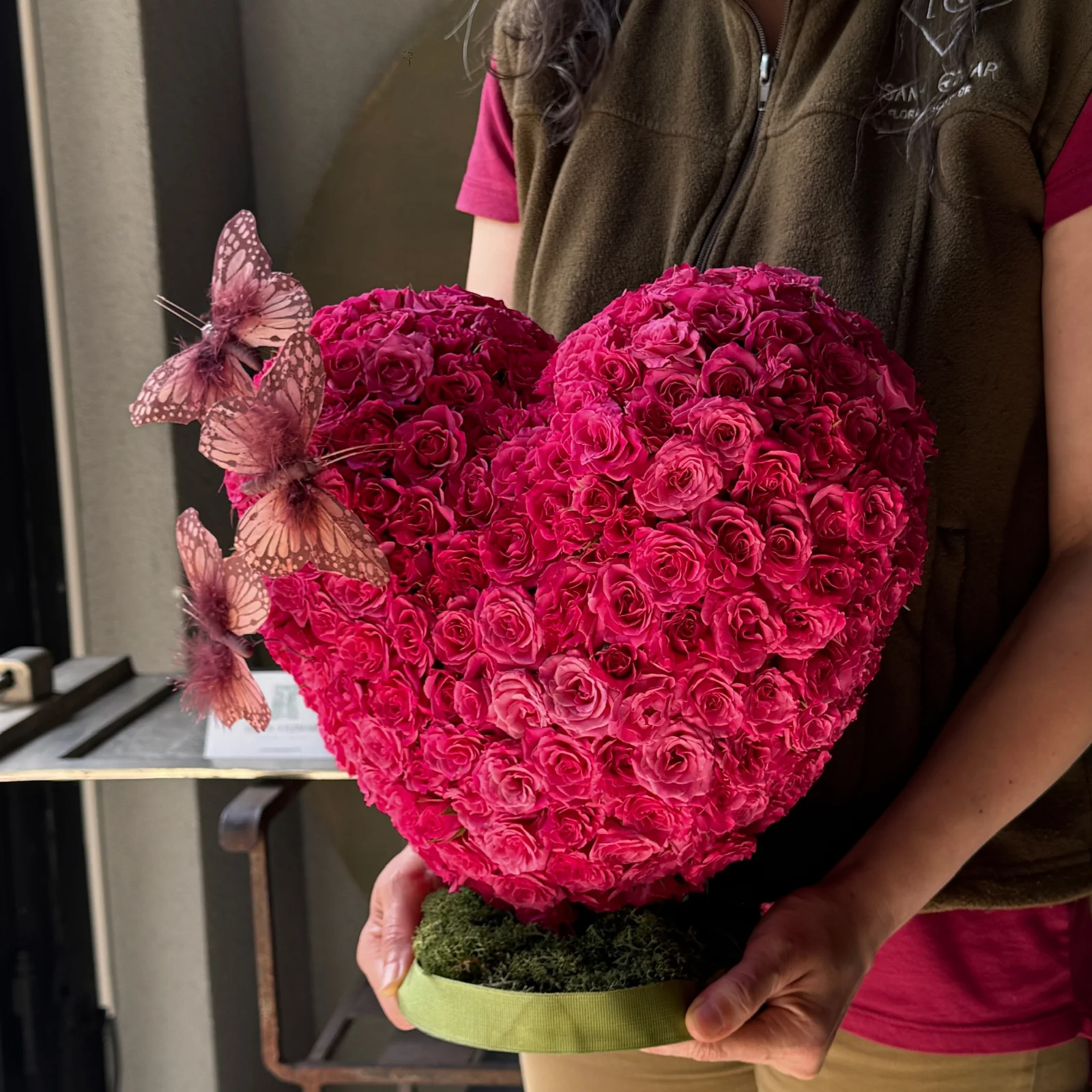 Coeur No:4 Fuchsia — Desire | Fuşya 3d Kalp Çiçek - görsel 2