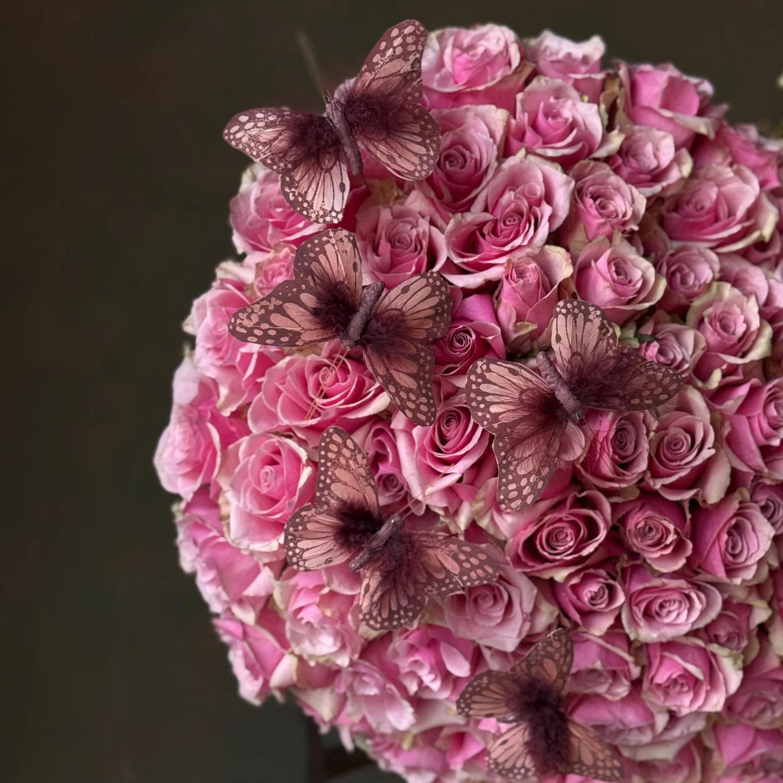 Coeur No:3 Vivid Pink | Pembe Gül Kalp Aranjman - görsel 3