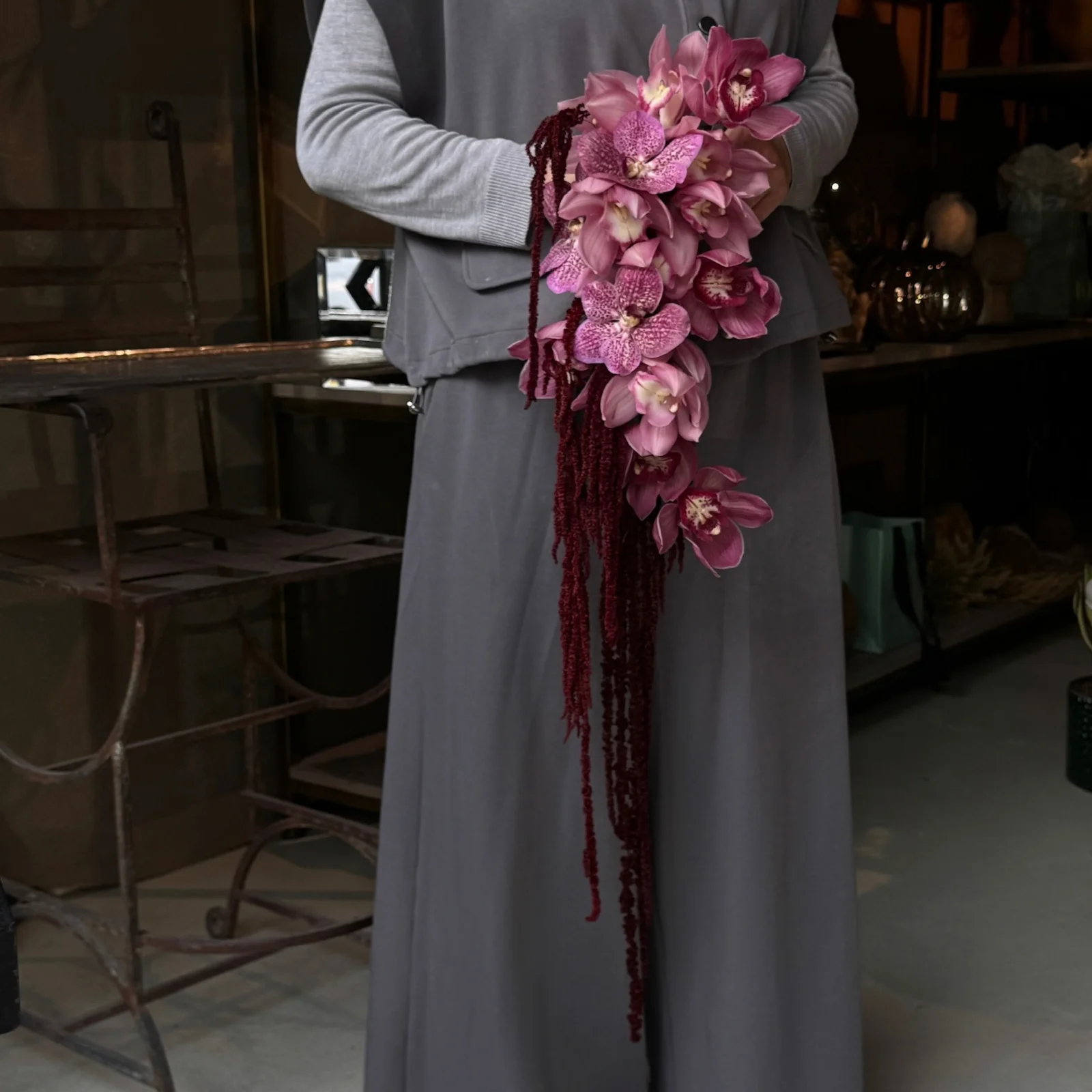 Bridal No.06 | Pembe Orkideli Akan Gelin Buketi - görsel 4